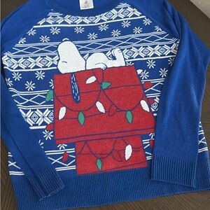 Peanuts Blue Snoopy Holiday Sweater